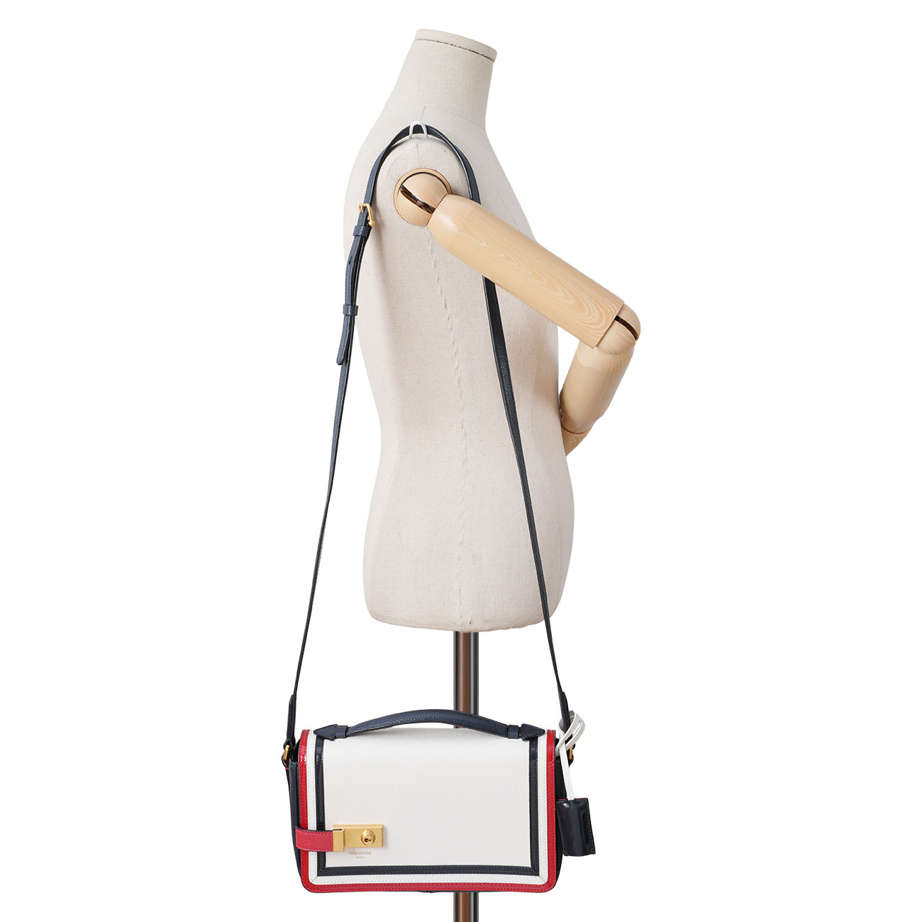 THOM BROWNE(USED)톰브라운 페블 그레인 레더 플랩 크로스백